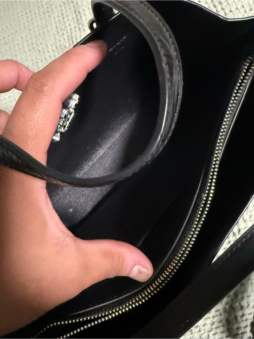 COACH Black Croc Embossed Mollie Tote Bag
25 with straps - Picture 7 of 14
